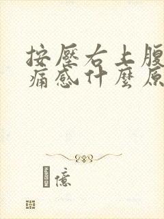 按压右上腹部有痛感什么原因