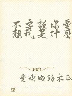 不要说你爱我你想我是什么歌封面