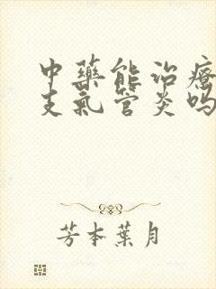 中药能治疗慢性支气管炎吗