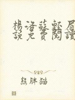 杨洛苏轻眉笔小说免费阅读