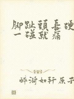 脚趾头长硬疙瘩一碰就痛