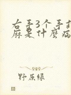 右手3个手指发麻是什么病的前兆