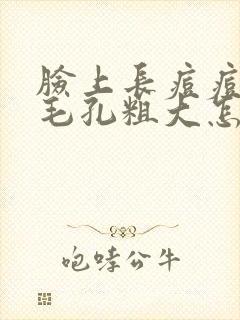 脸上长痘痘出油毛孔粗大怎么办
