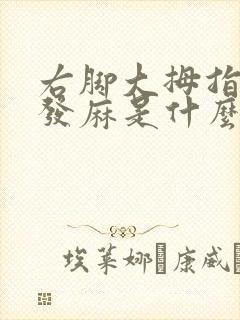 右脚大拇指指尖发麻是什么原因封面