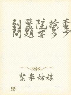 到医院检查心理问题要多少钱