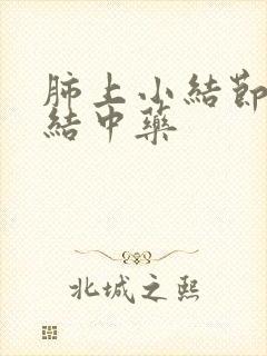 肺上小结节的散结中药