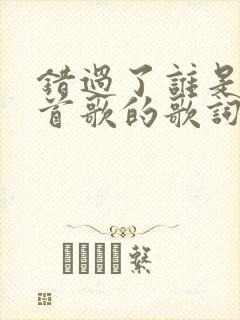 错过了谁是哪一首歌的歌词