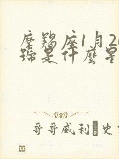 摩羯座1月20号是什么星座