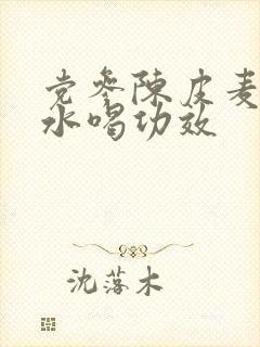 党参陈皮麦冬泡水喝功效