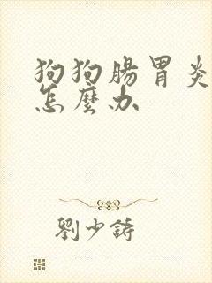 狗狗肠胃炎呕吐怎么办