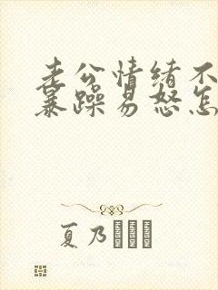 老公情绪不稳定暴躁易怒怎么办封面