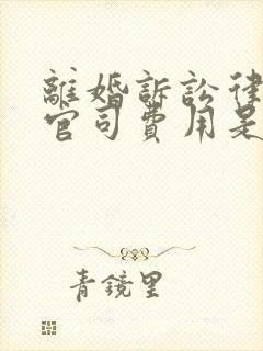 离婚诉讼律师打官司费用是怎么收的封面