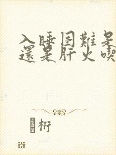 入睡困难是心火还是肝火吃什么中药