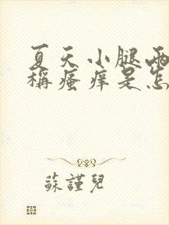 夏天小腿两侧对称瘙痒是怎么回事