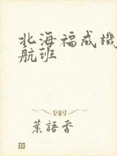 北海福成机场的航班