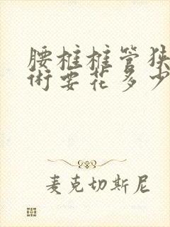 腰椎椎管狭窄手术要花多少钱