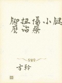 脚扭伤小腿肿怎么治疗