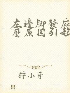 左边脚发麻是什么原因引起的封面