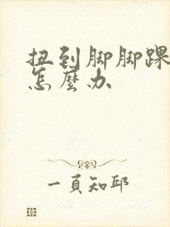 扭到脚脚踝肿了怎么办