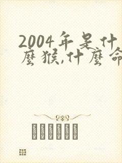 2004年是什么猴,什么命?