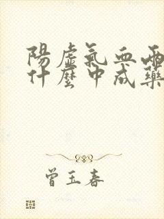 阳虚气血两虚吃什么中成药