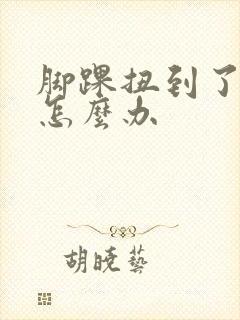 脚踝扭到了肿了怎么办