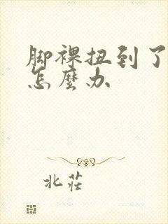 脚裸扭到了肿了怎么办封面