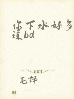 你下水好多下水道bd