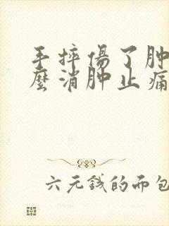 手摔伤了肿了怎么消肿止痛封面