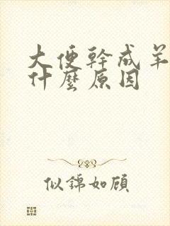 大便干成羊屎蛋什么原因