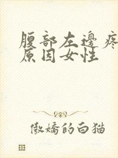 腹部左边疼痛的原因女性