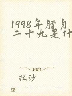 1998年腊月二十九是什么命