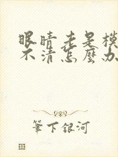 眼睛老是模糊看不清怎么办