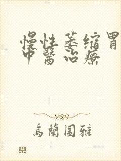慢性萎缩胃炎的中医治疗封面