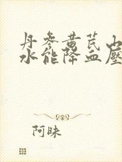 丹参黄芪山楂泡水能降血压吗