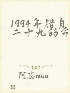 1994年腊月二十九的命