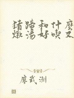 猪蹄和什么一起炖汤好吃又营养