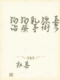 狗狗乳腺长有瘤治疗手术多少钱