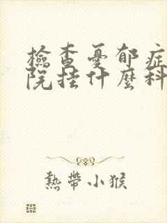 检查忧郁症去医院挂什么科