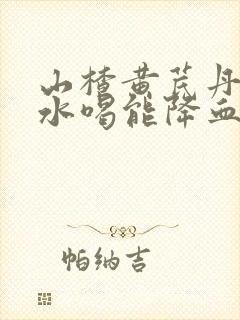 山楂黄芪丹参泡水喝能降血压吗封面