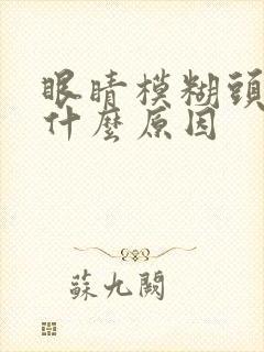 眼睛模糊头晕是什么原因