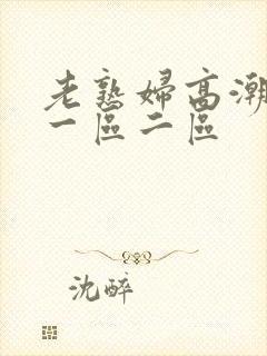 老熟妇高潮偷拍一区二区