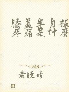 膝盖半月板内侧疼痛是什么原因封面