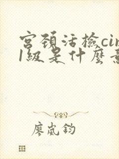 宫颈活检cin1级是什么意思?