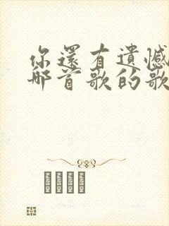 你还有遗憾吗是哪首歌的歌词封面