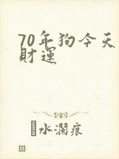 70年狗今天偏财运