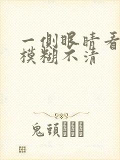 一侧眼睛看东西模糊不清封面