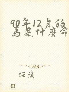 90年12月的马是什么命,五行属性