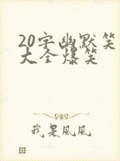20字幽默笑话大全爆笑