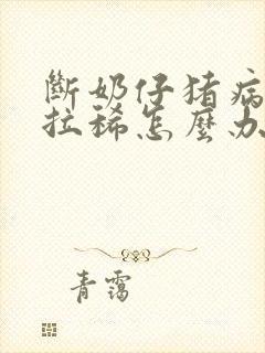 断奶仔猪病毒性拉稀怎么办